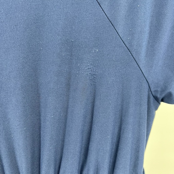 Umgee ruffle tiered babydoll dress blue small casual travel summer roll sleeve - Picture 5 of 5